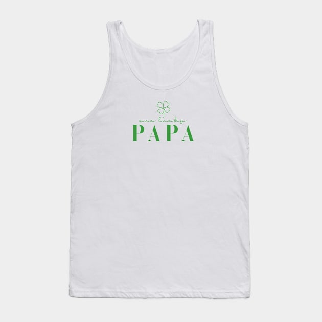 One Lucky Papa Irish Dad Tank Top by Almytee